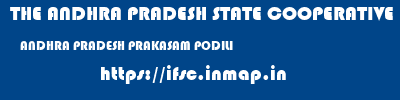 THE ANDHRA PRADESH STATE COOPERATIVE BANK LIMITED  ANDHRA PRADESH PRAKASAM PODILI   ifsc code